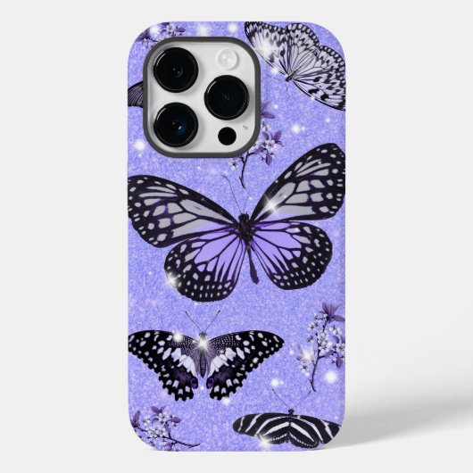 きらめくバタフライガーデンエレガント自然 Case-Mate iPhoneケース (裏面)