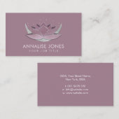 きらめくバラシルバーロータスアンドムーン 名刺 (正面/裏面)