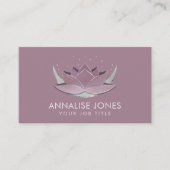 きらめくバラシルバーロータスアンドムーン 名刺 (正面)