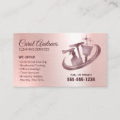 きらめくバラ金ゴールド清掃清掃清掃清掃清掃清掃業務 名刺 (正面)