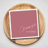 きらめくバラ金ゴールド!ホワイト応援とハート結婚ズ スタンダードカクテルナプキン