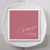 きらめくバラ金ゴールド!ホワイト応援とハート結婚ズ スタンダードカクテルナプキン