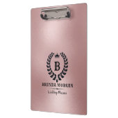 きらめくバラ-金ゴールドバックグラウンドローレルリース クリップボード (左)