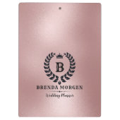 きらめくバラ-金ゴールドバックグラウンドローレルリース クリップボード (裏面)