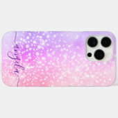 きらめくパステルピンクグラデーションの高級感あるシグネチャーデザイン Case-Mate iPhoneケース (裏面 (横))