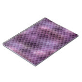 きらめくパープルグラデーション&グリッタードラゴンはかりで測 ノートブック (左側)