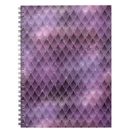 きらめくパープルグラデーション&グリッタードラゴンはかりで測 ノートブック