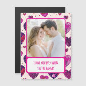 きらめくパープルハートあなたはハングリ磁気カード (正面/裏面)