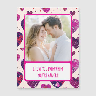 きらめくパープルハートあなたはハングリ磁気カード