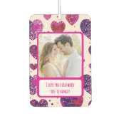 きらめくパープルハートときあなたはハングリ カーエアーフレッシュナー (正面)