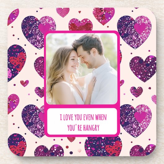 きらめくパープルハートときあなたはハングリ コースター (正面)