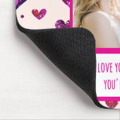 きらめくパープルハートときあなたはハングリ マウスパッド (コーナー)