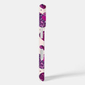 きらめくパープルハートテキストすぐに戻る Case-Mate iPhoneケース (裏面 / 右)