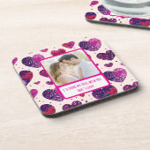 きらめくパープルハート共有マイフリース コースター (左側)