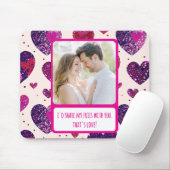 きらめくパープルハート共有マイフリース マウスパッド (マウス)