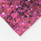 きらめくピンクのグリッター フリースブランケット (角)
