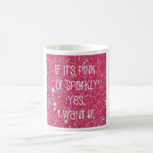 きらめくピンクのコーヒー・マグ コーヒーマグカップ (中央)