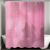 きらめくピンクのシークインシャワーカーテン シャワーカーテン