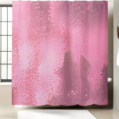 きらめくピンクのシークインシャワーカーテン シャワーカーテン