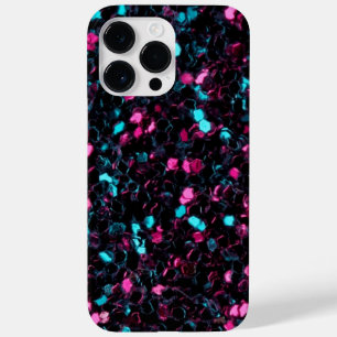 きらめくピンクの青いモザイクグリッターの輝き Case-Mate iPhone 14 PRO MAXケース