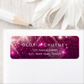 きらめくピンクグリッタースパークルトレンディールック ラベル (インサイチュ)