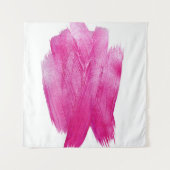 きらめくピンクフォイル：水彩抽象芸術 タペストリー (正面(横))