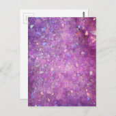 きらめくピンク色の紫色のオーラの結晶 ポストカード (正面/裏面)