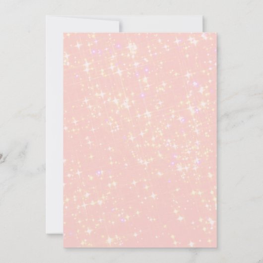 きらめくピンク |甘い16 招待状 (裏面)