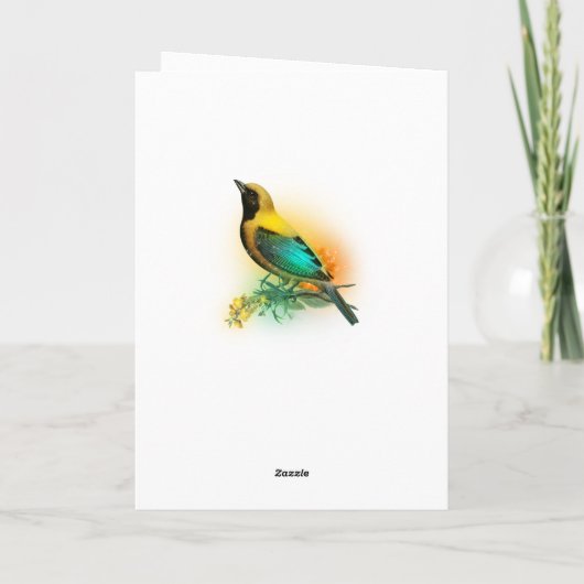 きらめくファンタジーフローラ結婚鳥 サンキューカード (裏面)