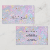 きらめくフェイクグリッター箔 名刺 (正面/裏面)