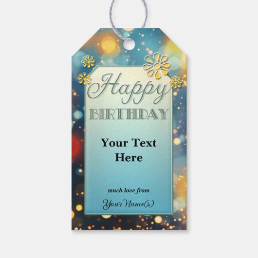 きらめくフローラおもしろい ギフトタグ (正面)