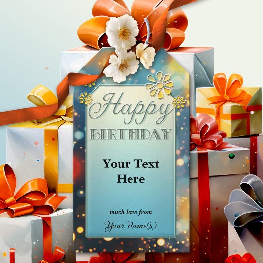 きらめくフローラおもしろい ギフトタグ