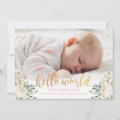 きらめくフローラ誕生発表 案内状 (正面)