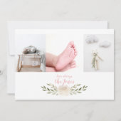 きらめくフローラ誕生発表 案内状 (裏面)