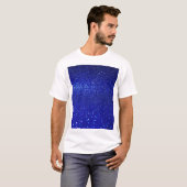 きらめくブルーグリッターキャンバス Tシャツ (正面フル)