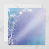 きらめくブルースユニークブライダルシャワー 招待状 (裏面)