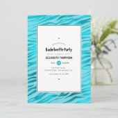 きらめくブルータイガーストライプバチェロレッテ 招待状 (スタンド正面)