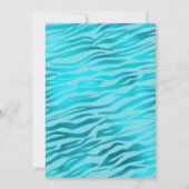 きらめくブルータイガーストライプバチェロレッテ 招待状 (裏面)