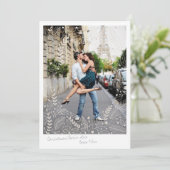 きらめくホリデーカップルクリスマスカード シーズンカード (スタンド正面)