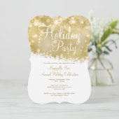きらめくホリデーパーティー招待状 招待状 (スタンド正面)