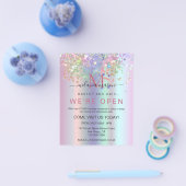 きらめくホログラフィックグリッタープロモエレガントート チラシ (シングル)