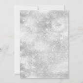 きらめくホワイトシルバーレッドフローラクリスマスパーティー 招待状 (裏面)