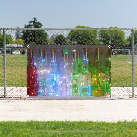 きらめくボトル2.5' x 4'屋外バナー 横断幕 (インサイチュ)