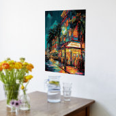 きらめくマイアミの夜景:フォイルのポスタープリント 箔ポスター (レイダウン (キッチン))