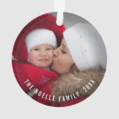 きらめくミニクリスマスツリーライツホリデーフォト オーナメント (裏面)