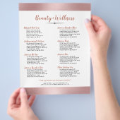 きらめくミニマルバラ-金ゴールド背景 チラシ (手)