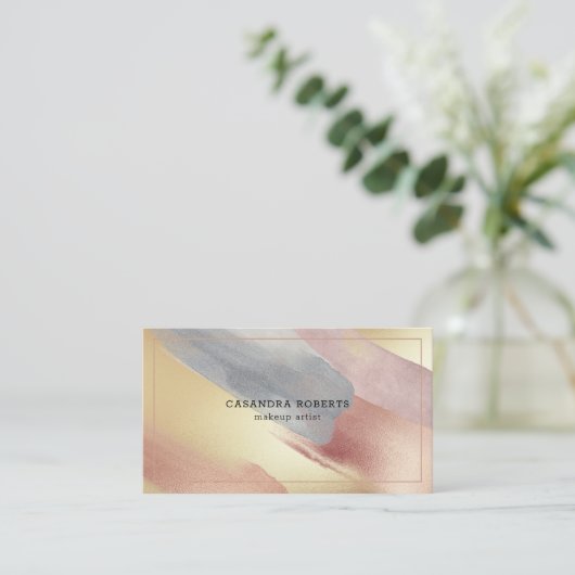 きらめくモダン線 名刺 (スタンド正面)