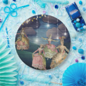 きらめくライトの下で踊るフランスのなRoyals ペーパープレート (パーティー)