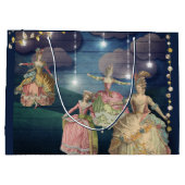 きらめくライトの下で踊るフランスのなRoyals ラージペーパーバッグ (裏面)