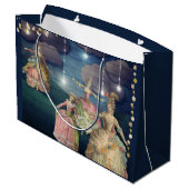 きらめくライトの下で踊るフランスのなRoyals ラージペーパーバッグ (裏面アングル)